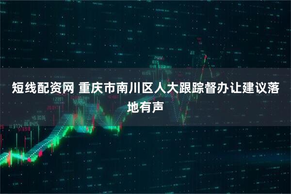 短线配资网 重庆市南川区人大跟踪督办让建议落地有声
